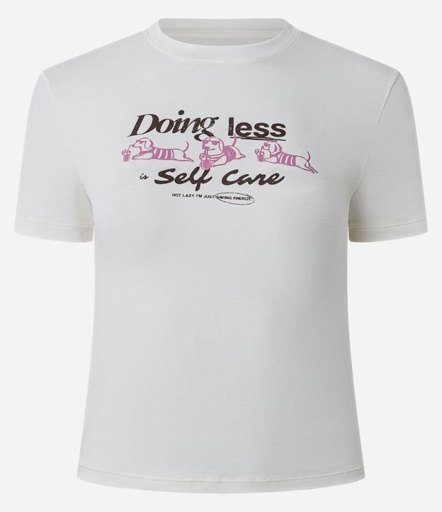 Remera en Algodón con Lettering Doing Less Self Care 5