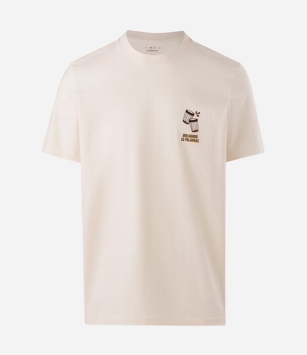 Remera Comfort en Algodón con Estampa de Ícones de Vasos 5