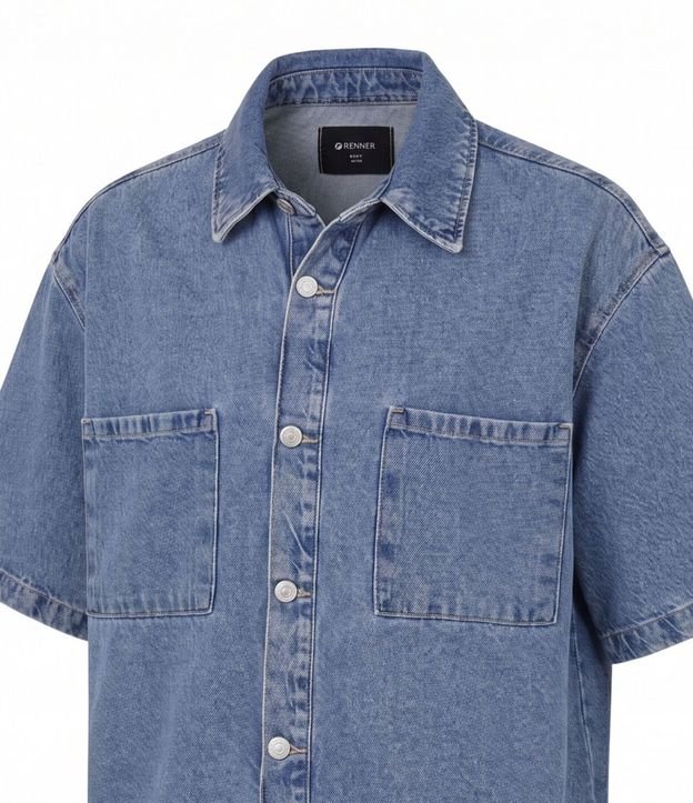Camisa Boxy en Jeans con Bolsillos Marmorlada 2