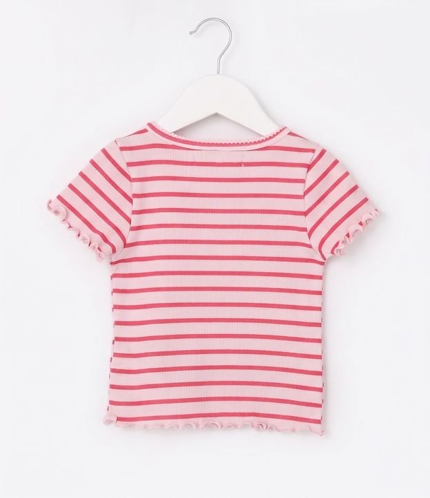 Remera Infantil Rib Rayada con Cereza Bordada - Talle 1 a 6 años 2