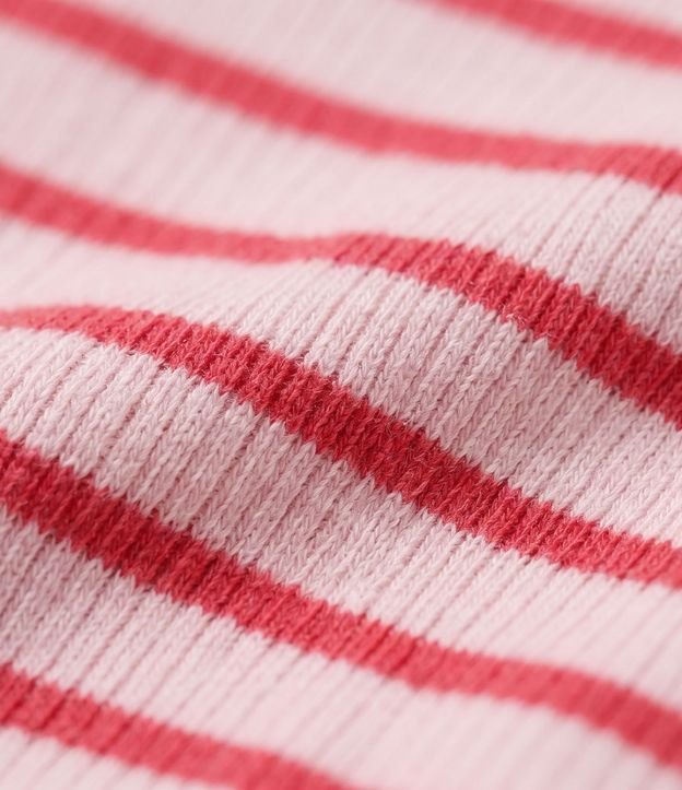 Remera Infantil Rib Rayada con Cereza Bordada - Talle 1 a 6 años 3