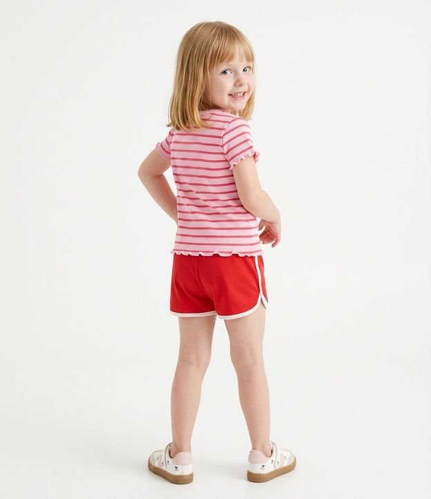 Remera Infantil Rib Rayada con Cereza Bordada - Talle 1 a 6 años 3