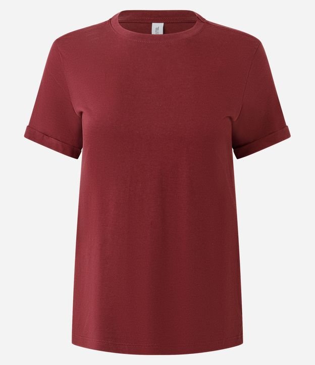 Remera en Media Malla con Manga Corta Doblada