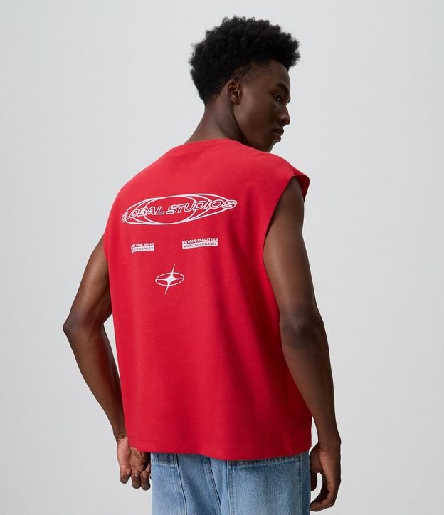 Musculosa Boxy en Algodón con Bordado y Lettering