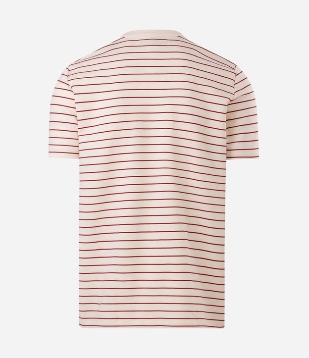 Remera Regula en Algodón con Estampa de Rayas 6