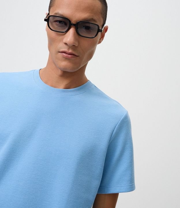 Remera Regular en Algodón con Textura 4