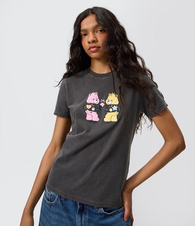 Remera New T-Shirt con Estampado Los Cariñositos en Algodón Desteñido 1