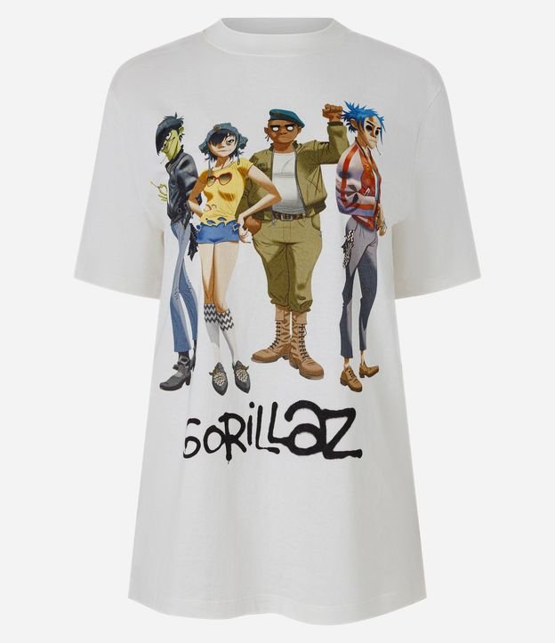 Remera Manga Corta con Estampado Gorillaz en Algodón 5