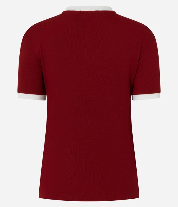 Blusa Manga Corta en Rib con Botones en el Hombro 7