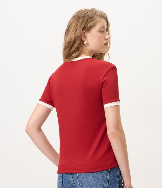 Blusa Manga Corta en Rib con Botones en el Hombro 4