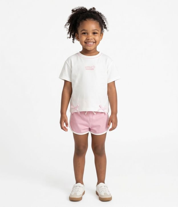 Remera Infantil en Cotton Lettering Little Garden - Talle 1 a 6 años