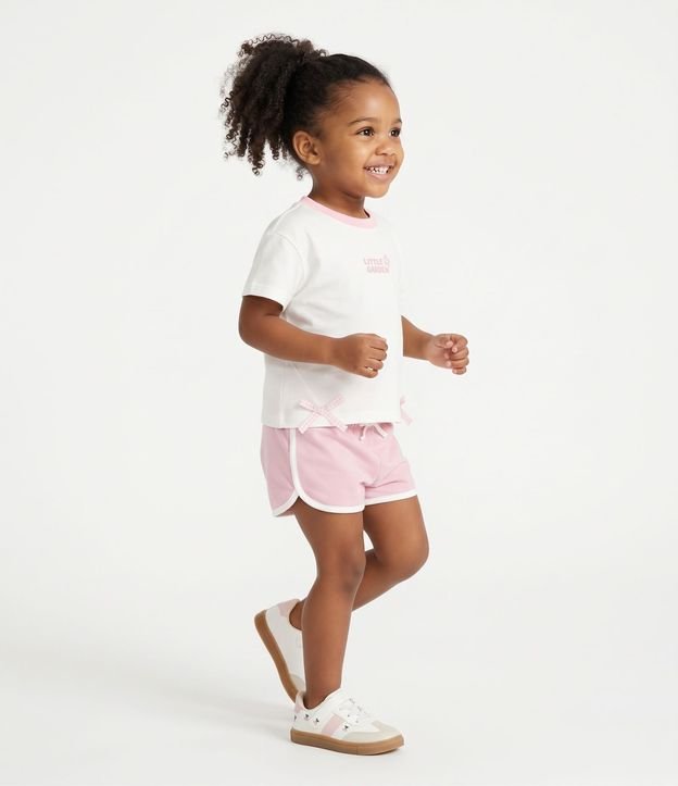 Remera Infantil en Cotton Lettering Little Garden - Talle 1 a 6 años 2