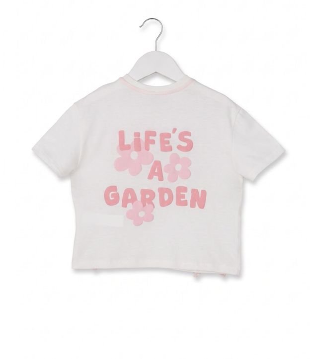 Remera Infantil en Cotton Lettering Little Garden - Talle 1 a 6 años 5
