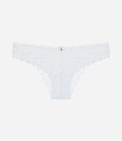 Bombacha Bikini Básica en Encaje Rústico con Textura Floral 9