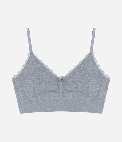 Soutien Top Alargado con Detalle de Encaje 4