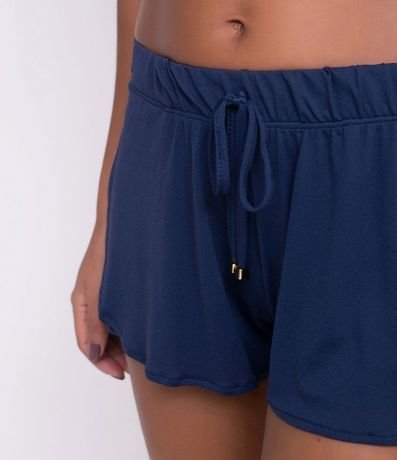 Salida de Playa Short Básico en Crepé con Cintura Elástica 3