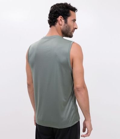 Musculosa Regular Básica Deportiva con Recortes y Lettering 2