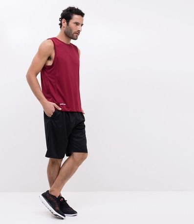 Musculosa Regular Básica Deportiva con Recortes y Lettering 3