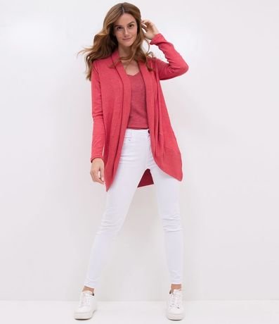 Cardigan Básico en Viscosa con Abertura Total 4