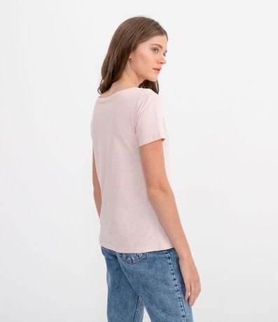 Remera en Algodón con Cuello V y Manga corta 2