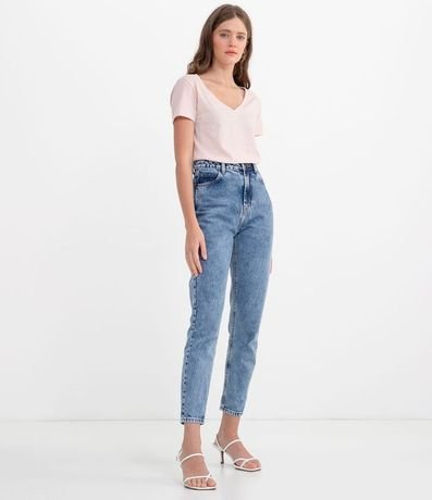 Remera en Algodón con Cuello V y Manga corta 3