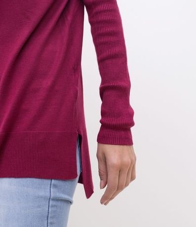 Blusa de Punto con Escote V Texturizada con Barra Mullet 3