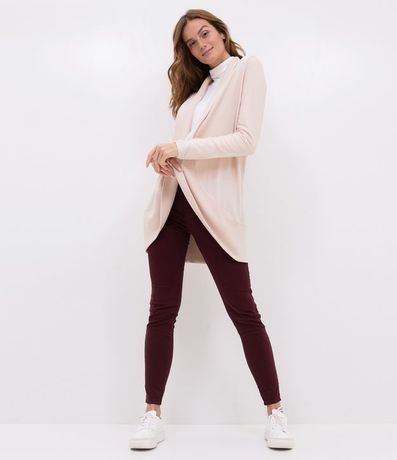Cardigan Básico en Viscosa con Abertura Total 4