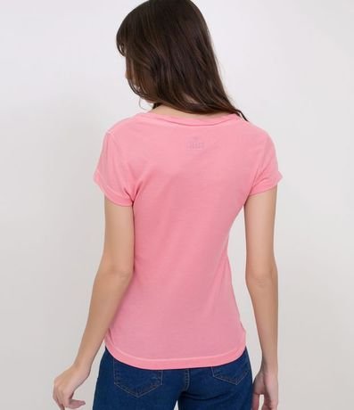 Blusa Básica en Algodón con Manga Corta y Bolsillo Pequeño 2