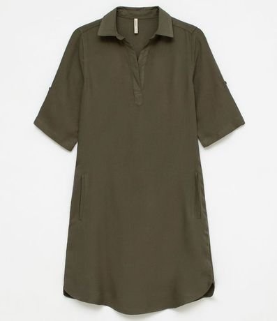 Vestido Corto en Viscosa con Bolsillos y sin Estampa 6