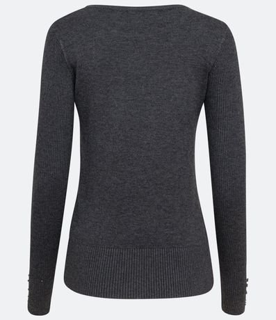 Suéter Alargado en Punto con Cuello Barco 6