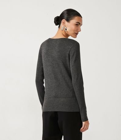 Suéter Alargado en Punto con Cuello Barco 3