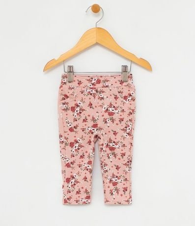 Pantalón Infantil Leggings Estampado Floral - Talle 0 a 18 meses 1