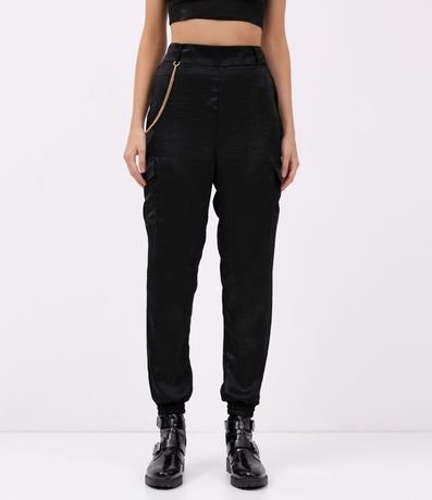 Pantalón Femenino Jogger con Rayas Lateral y Corriente