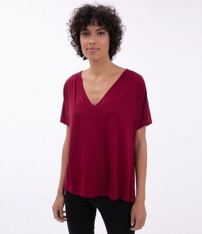 Blusa Femenina con Escote en V y Detalle en Brillo 1