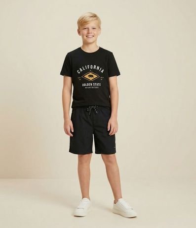 Bermuda de Baño Infantil con Etiqueta Gomosa - Talle 5 a 14 años