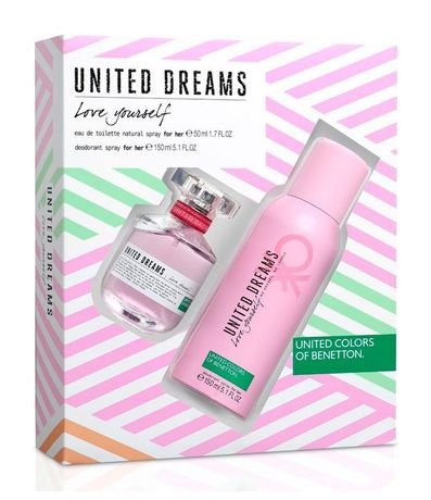 Kit Perfume Benetton United Dreams Love Yourself Femenino Eau de Toilette + Desodorante 1
