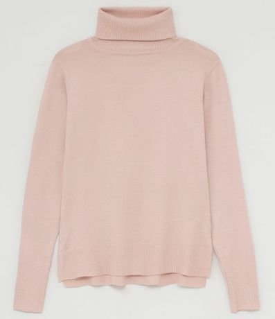 Blusa Alargada de Punto con Cuello Alto 1