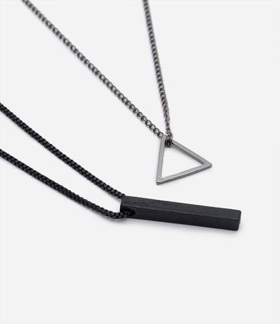 Kit 02 Collares con Colgante Triángulo 3