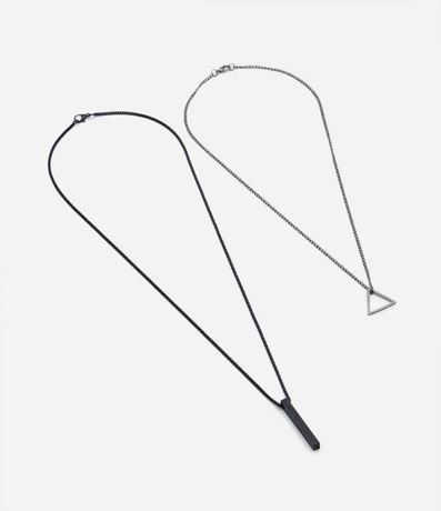 Kit 02 Collares con Colgante Triángulo 4