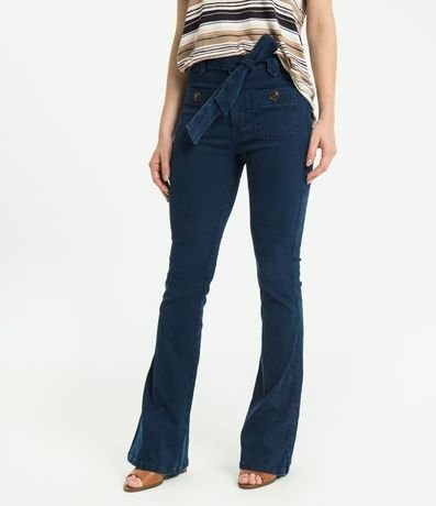 Pantalón Femenino Boot Cut Jean con Cinto 1