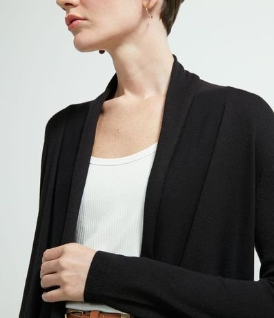 Chaqueta de Punto Larga sin Estampado 3