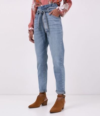 Pantalón Femenino Jeans Clochard con Cinto 1