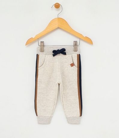 Pantalon Infantil en Algodon con Rayas Laterales - Talle 0 a 18 meses 1