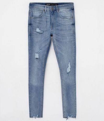 Pantalón Jeans con Gastados 1