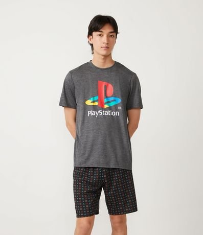 Pijama Corto con Estampa Playstation 1