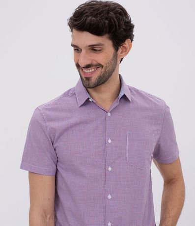 Camisa Confort Fit Manga Corta Estampa Cuadrillé 3