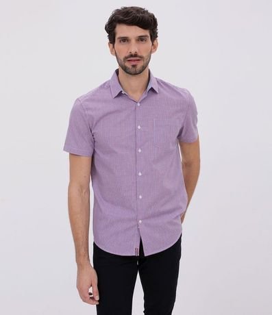 Camisa Confort Fit Manga Corta Estampa Cuadrillé 4