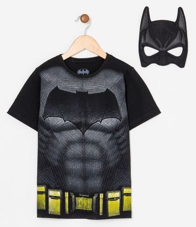 Remera Infantil Estampa Realista Batman con Máscara Tam 2 a 10 años 1