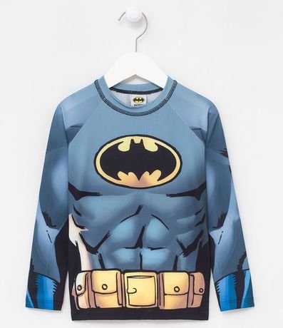 Remera Infantil con Protección UV Estampa Cuerpo de Batman Tam 2 a 10 años 1