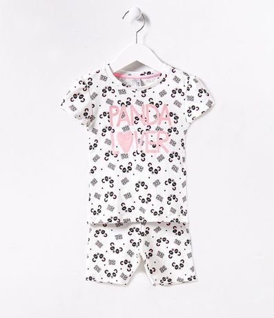 Pijama Infantil Estampa de Panda Tam 1 a 4 años 1